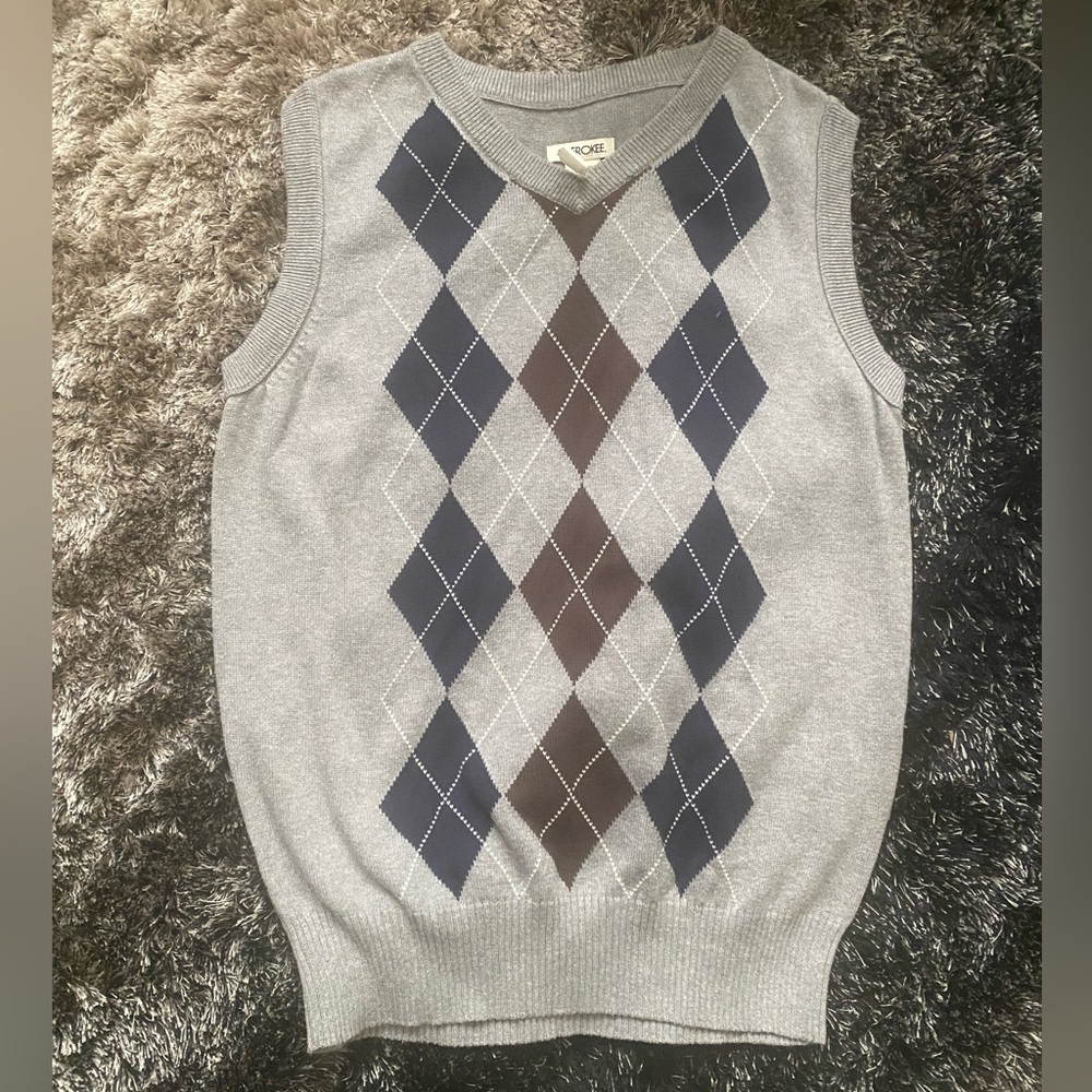 Boys Cherokee Argyle Vest